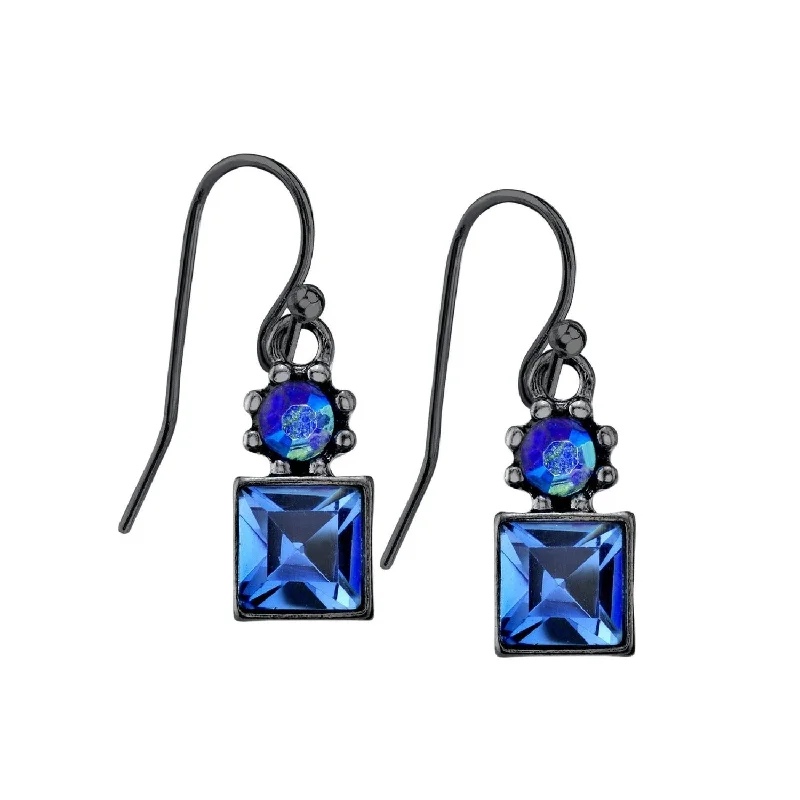 Aurora Art Deco Sapphire Drop Earrings