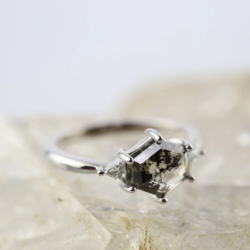 SALT AND PEPPER ENGAGEMENT RING