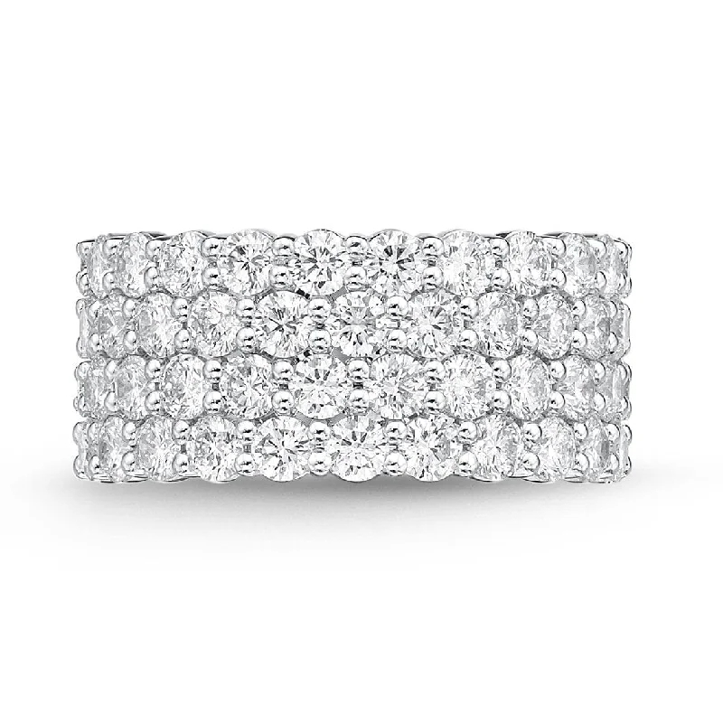 Platinum Paramount 4 Row Diamond Band