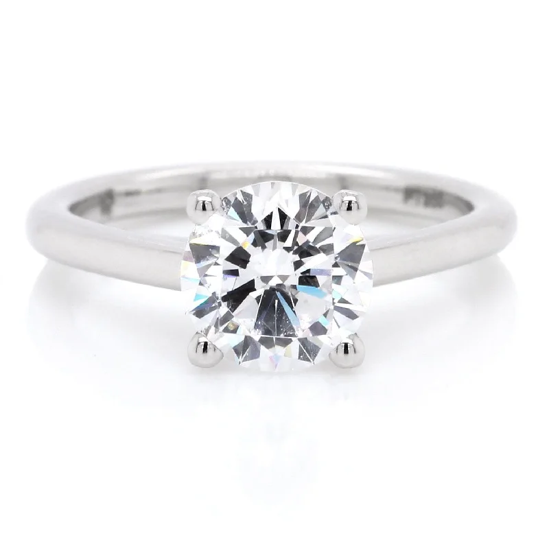 Platinum 4-Prong Engagement Ring Setting