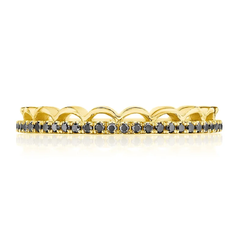 2674B 18KT Yellow & Black Diamond