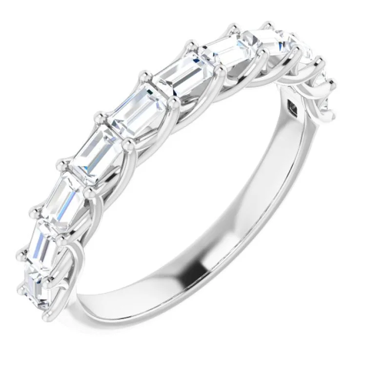 Platinum 3/4 CTW Natural Diamond Anniversary Band