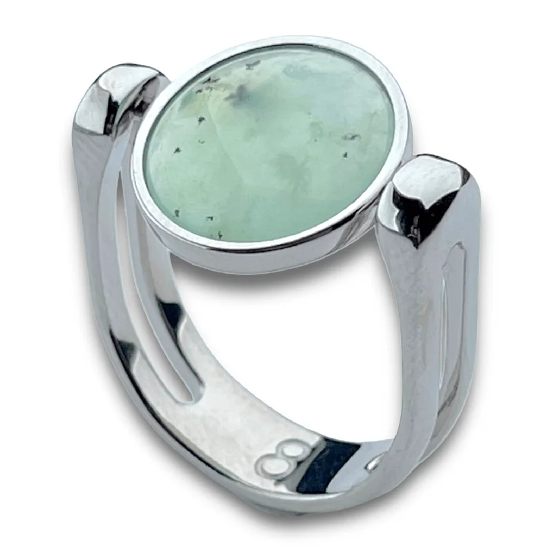 Chrysoprase Crystal Fidget Ring