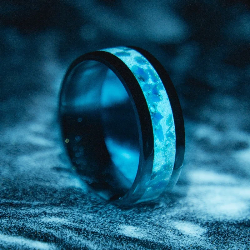 Custom Titanium Glowstone Ring