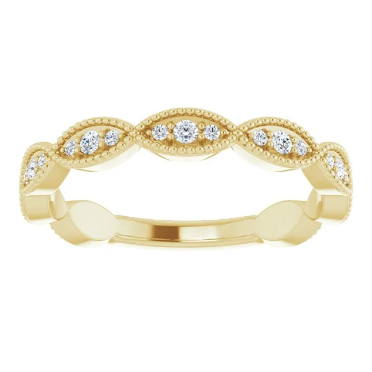 14K Yellow 1/5 CTW Natural Diamond Infinity Anniversary Band