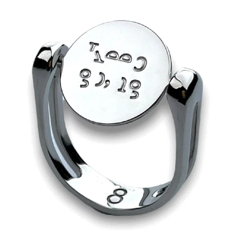 Keep go;ng Spin-to-reveal Fidget Ring