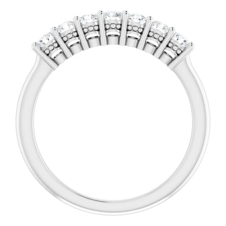 14K White 3/8 CTW Natural Diamond Anniversary Band