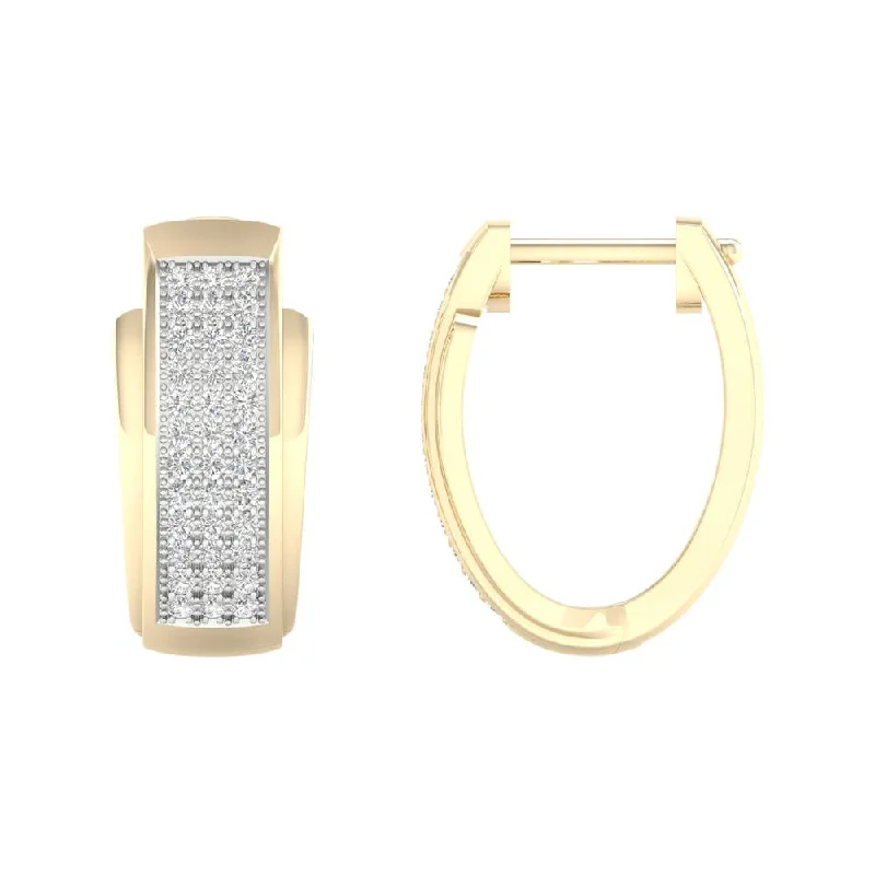 10K 0.25ct Diamond Hoops