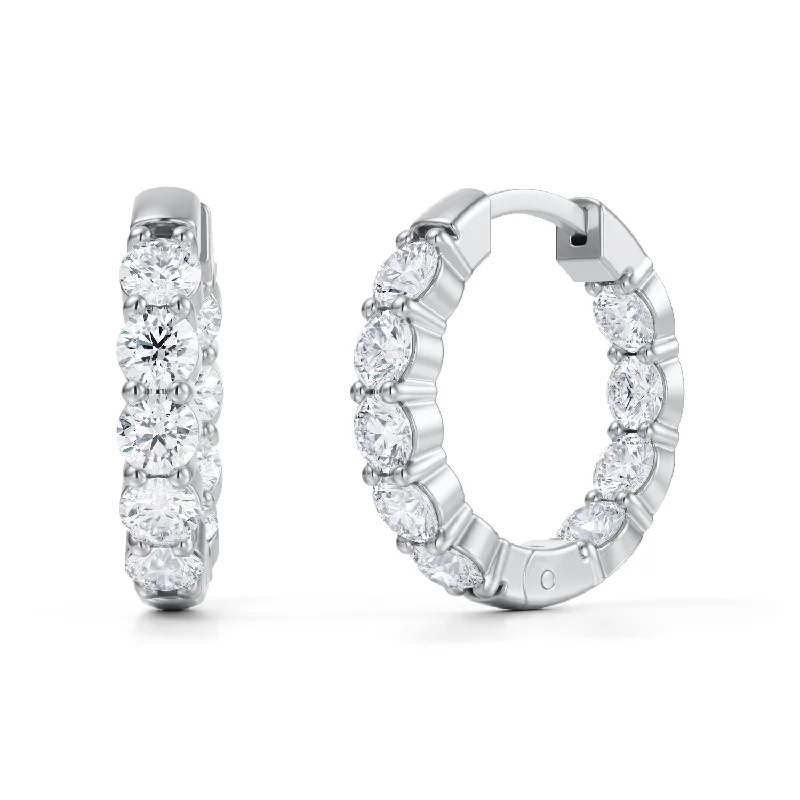 Inside Outside Lab Grown Diamond Hoop Earrings