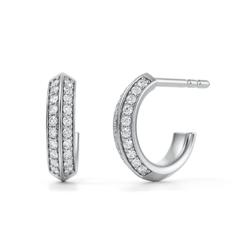 Lab Grown Diamond Knife-Edge Stud Earrings