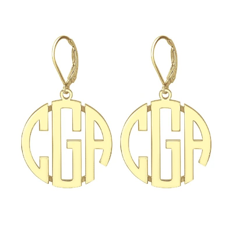 Fink's 25mm Original Monogram Leverback Earrings