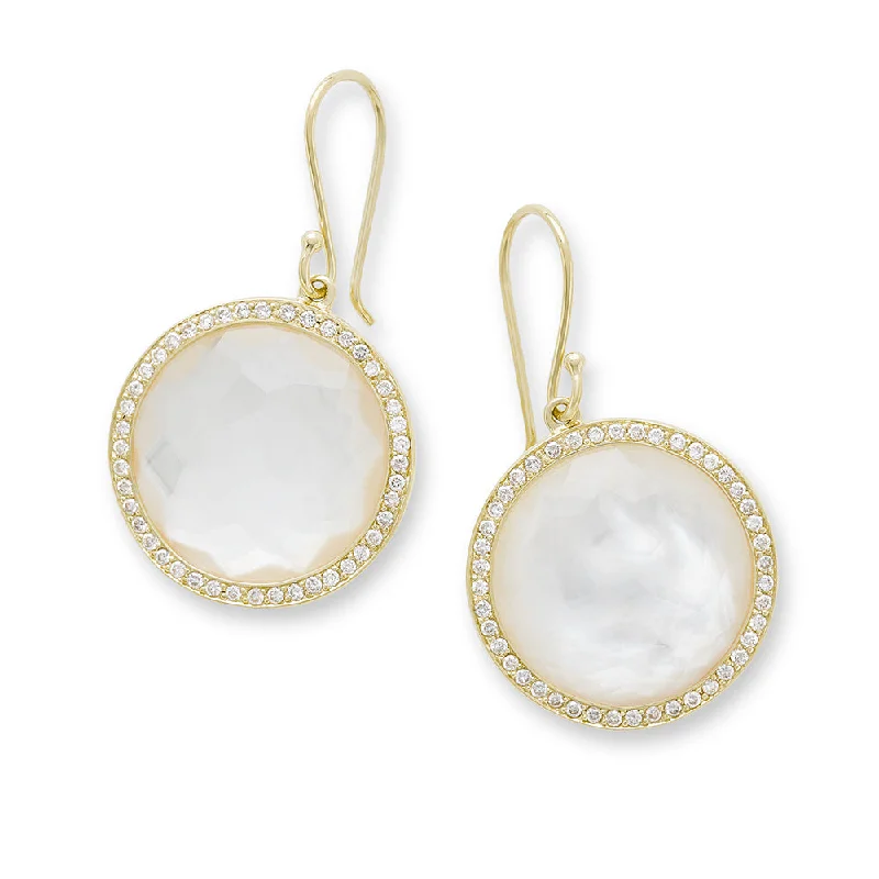 IPPOLITA Lollipop® 18K Yellow Gold Mother-of-Pearl Dangle Earrings with Diamonds