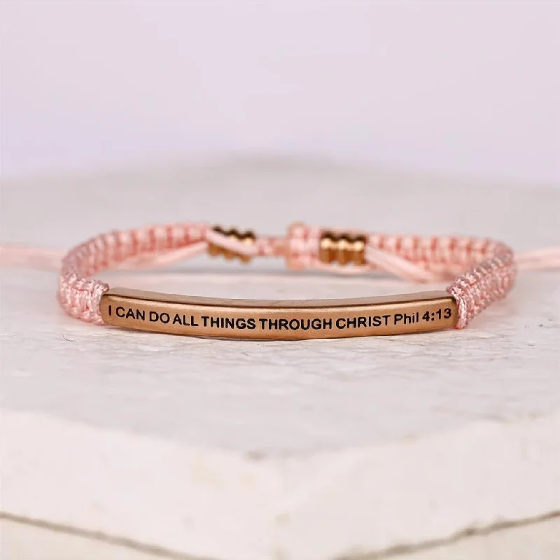 I Can Do All Things Through Christ Rope Bracelet