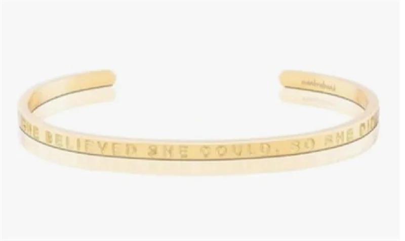 She Believed She Could Bangle Bracelet