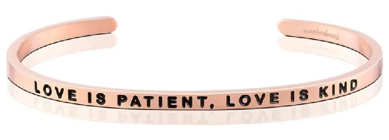 Love is Patient, Love is Kind Bangle Bracelet