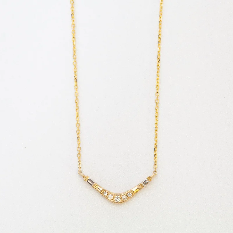 Baguette Wave Necklace