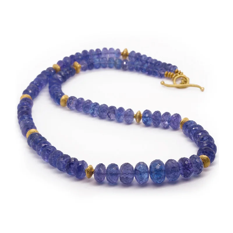 Faceted Graduated Tanzanite Necklace