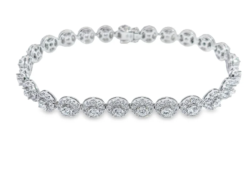 Forevermark White Gold Diamond Halo Bracelet