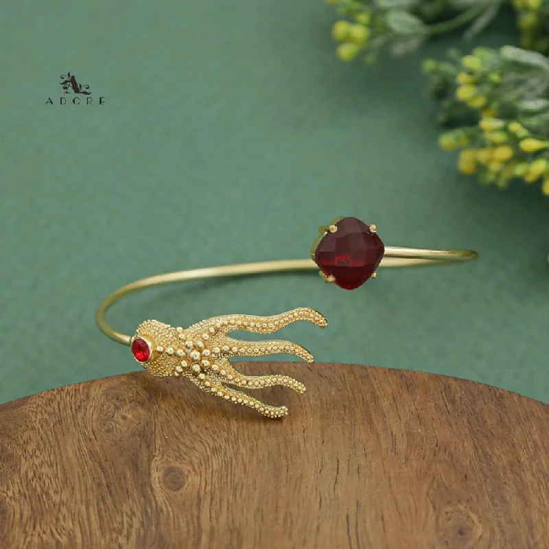 Golden Octopus Glossy Diamond Bangle