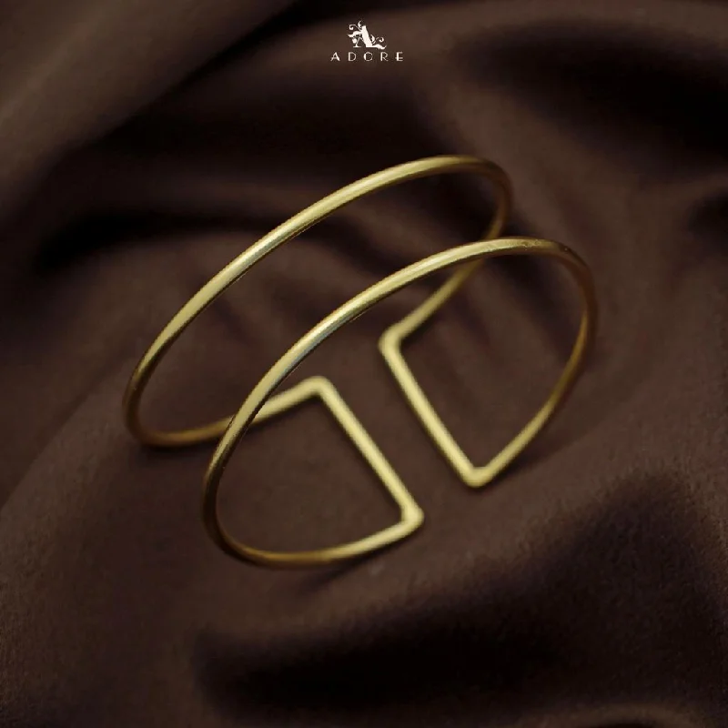 Golden Twin Circle Bangle