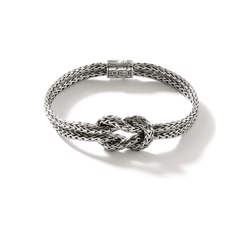 John Hardy Classic Chain Sterling Silver Slim Double Row Bracelet, 3.5mm