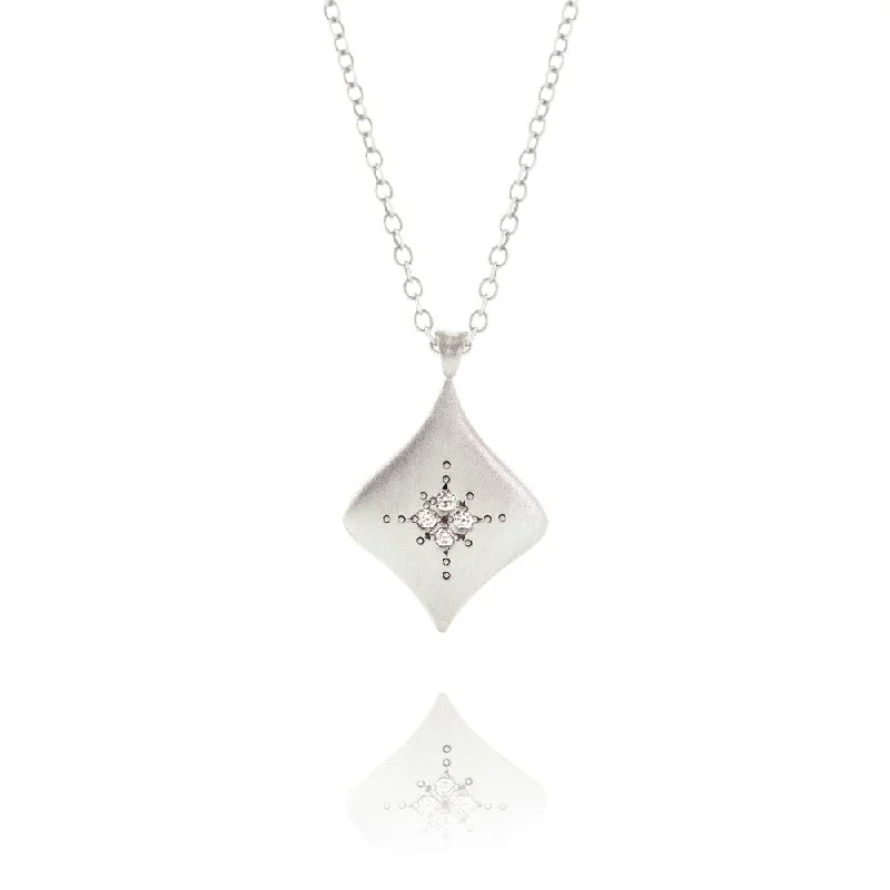 Silver Night Diamond Pendant Necklace