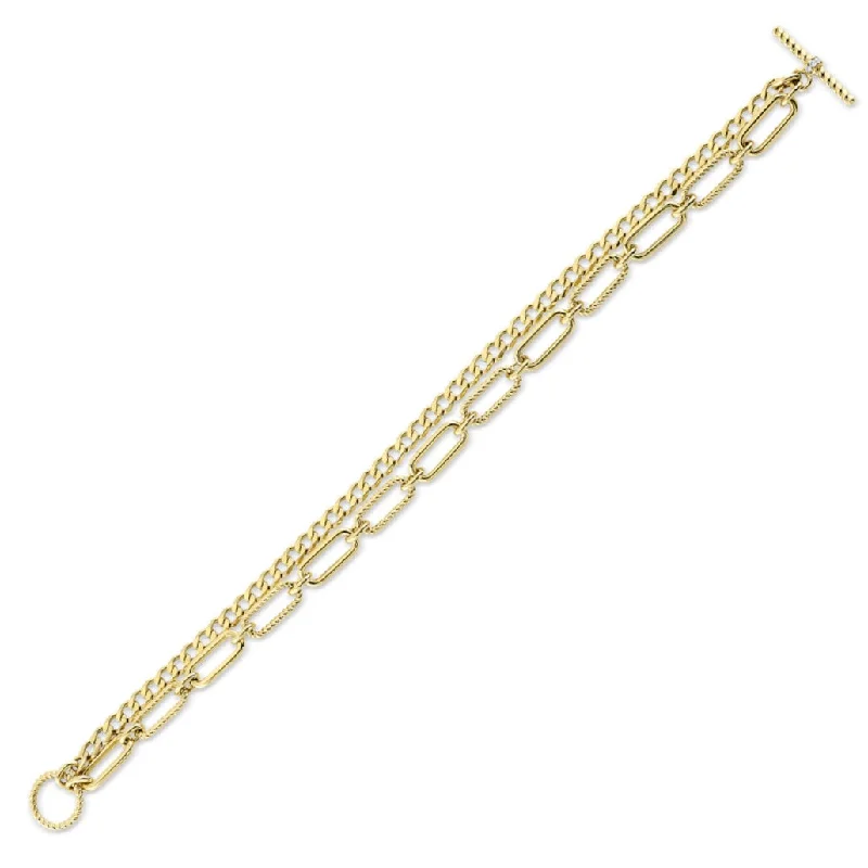 Shy Creation Yellow Gold Diamond Fashion Bracelet