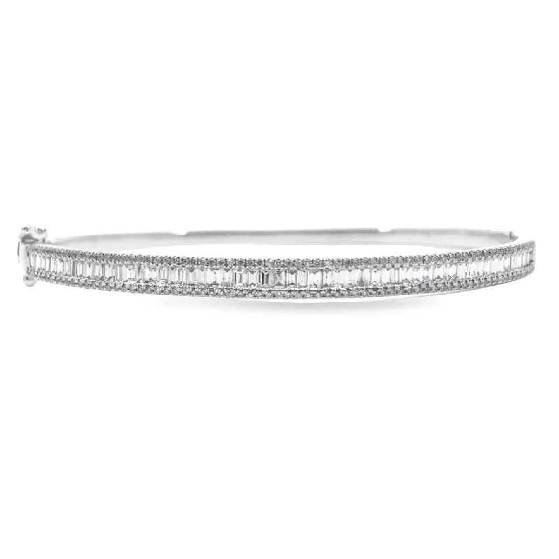 White Gold Diamond Bangle Bracelet